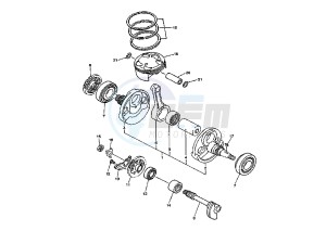 WR F 450 drawing CRANKSHAFT PISTON