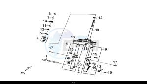 GTS 300I ABS (LN30W9-EU) (L7-M0) drawing STRG. STEM - R-L CUSHION / GTS 300I ABS (LN30W9-EU) (L7-M0)