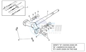 Leonardo 125-150 ST drawing Front fork - Stem base