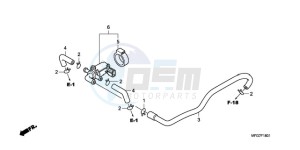 CB600F9 France - (F / CMF) drawing AIR INJECTION CONTROL VALVE