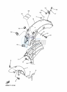 XV250 XV250M (BJP3) drawing FENDER