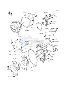 ZX 600 F [NINJA ZX-6R] (F1-F3) [NINJA ZX-6R] drawing ENGINE COVER-- S- -