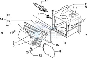 Zip 50 4T drawing Cylinder head cover