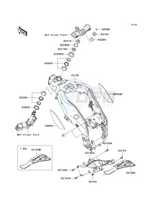 ZX 1000 E [NINJA ZX-10R] (E8F-E9FA) 0E8F drawing FRAME