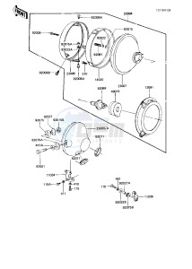 KZ 750 N [SPECTRE] (N1-N2) [SPECTRE] drawing HEADLIGHT