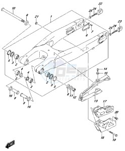 RM-Z250 drawing REAR SWINGINGARM