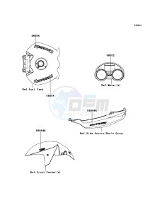 ZZR1400_ABS ZX1400FCF FR GB XX (EU ME A(FRICA) drawing Decals(Black)(Blue)