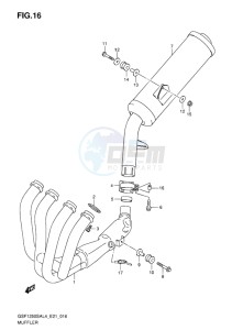 GSF-1250S ABS BANDIT EU drawing MUFFLER