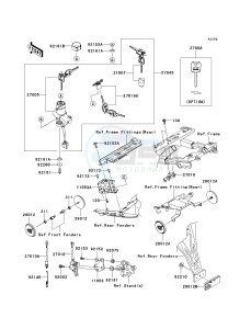 ZX 600 N [NINJA ZX-6RR] (6F) N6F drawing IGNITION SWITCH_LOCKS_REFLECTORS