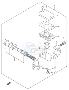 AN250 (E2) Burgman drawing FRONT MASTER CYLINDER (E38)