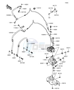 NINJA ZX-6R ABS ZX636FGFA GB XX (EU ME A(FRICA) drawing Brake Piping