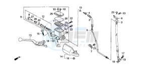 NX650 500 DOMINATOR drawing FR. BRAKE MASTER CYLINDER (2)