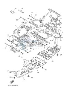 YFM700FWA YFM700DE GRIZZLY 700 (2ES2 2ES3) drawing FRAME