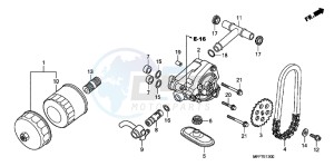 XL700VB drawing OIL FILTER/OIL PUMP