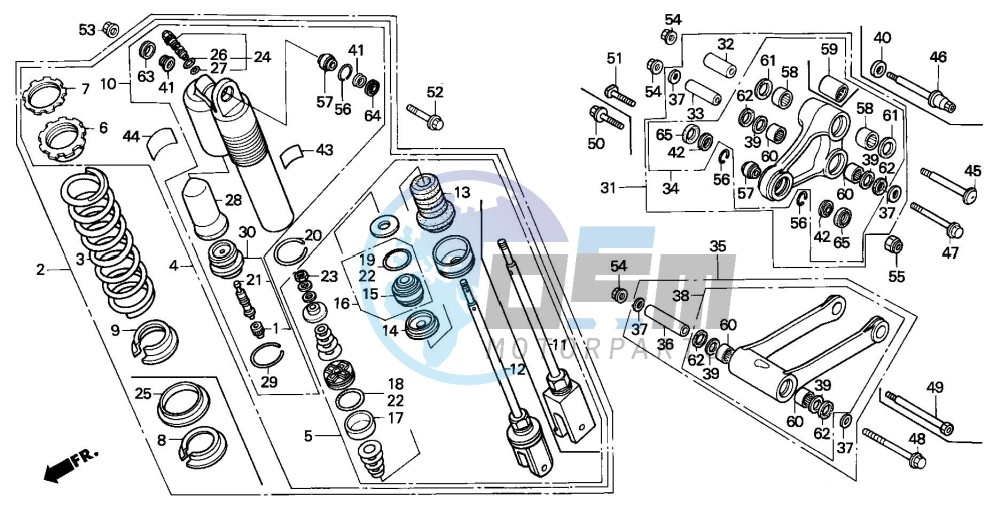 REAR CUSHION (CR125RM/RN/RP/RR)