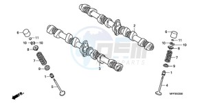 CB1300A9 France - (F / ABS CMF MME TWO) drawing CAMSHAFT/VALVE