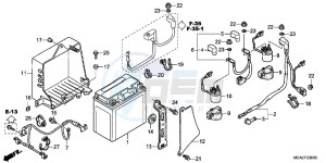 GL1800F GoldWing - GL1800-F 2ED - (2ED) drawing BATTERY