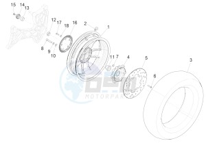 GTS 300 SUPER HPE-TECH 4T 4V IE ABS E4 (EMEA) drawing Rear wheel