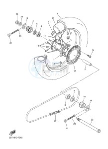 WR250R (32DT 32DS 32DU) drawing REAR WHEEL