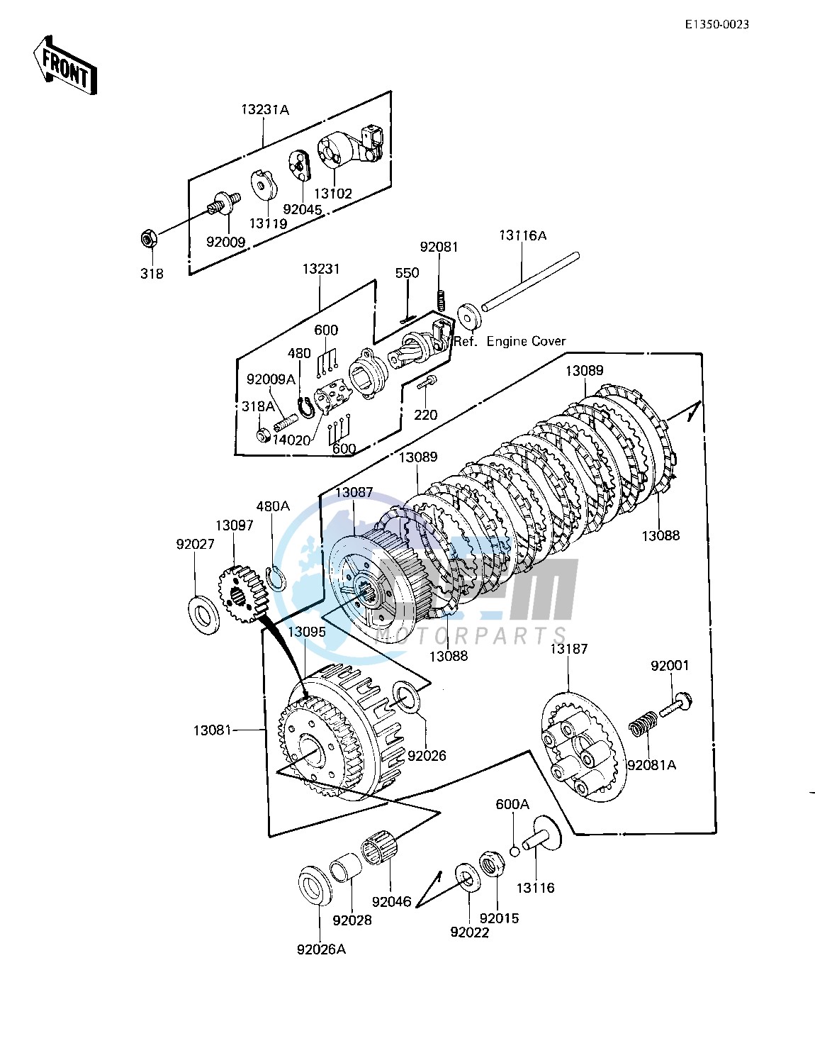 CLUTCH -- 81 -82 KZ750-E2_E3- -