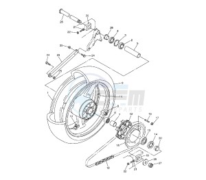 XJR 1300 drawing REAR WHEEL