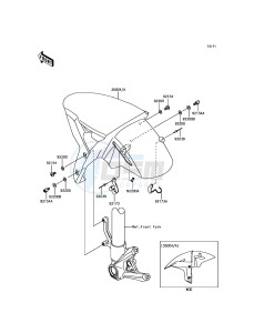 NINJA H2 / NINJA H2 CARBON ZX1000XHFA XX (EU ME A(FRICA) drawing Front Fender(s)