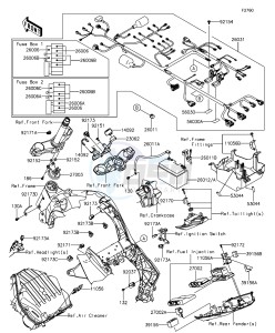 Z1000 ABS ZR1000GEFA FR GB XX (EU ME A(FRICA) drawing Chassis Electrical Equipment