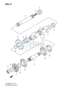 LT-F250 (E17) drawing SECONDARY DRIVE (E17,E24)