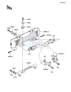 KZ 1100 B [GPZ) (B1-B2) [GPZ) drawing OIL COOLER