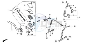 ST1100P drawing FR. BRAKE MASTER CYLINDER (ST1100PS/PT)