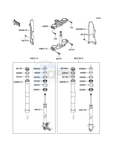 D-TRACKER 125 KLX125DEF XX (EU ME A(FRICA) drawing Front Fork