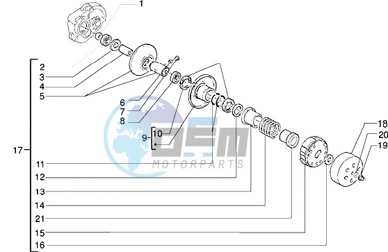 Driven pulley