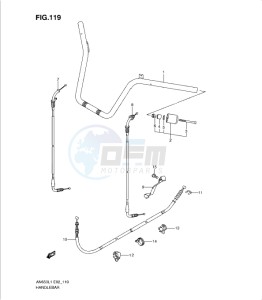 AN650 drawing HANDLEBAR (AN650AL1 E2)