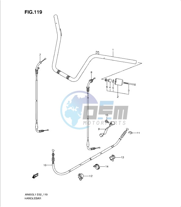 HANDLEBAR (AN650AL1 E2)