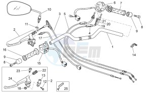 V7 II Special ABS 750 USA-CND drawing Handlebar - Controls