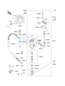 KDX 200 H [KDX200] (H6-H9) [KDX200] drawing REAR MASTER CYLINDER