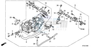 VTR2509 U drawing THROTTLE BODY