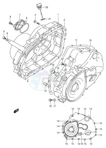 LT-F400 (P3-P28) drawing CRANKCASE COVER