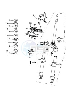 DJANGO 50 4TYA OC drawing FORKS AND STEERING