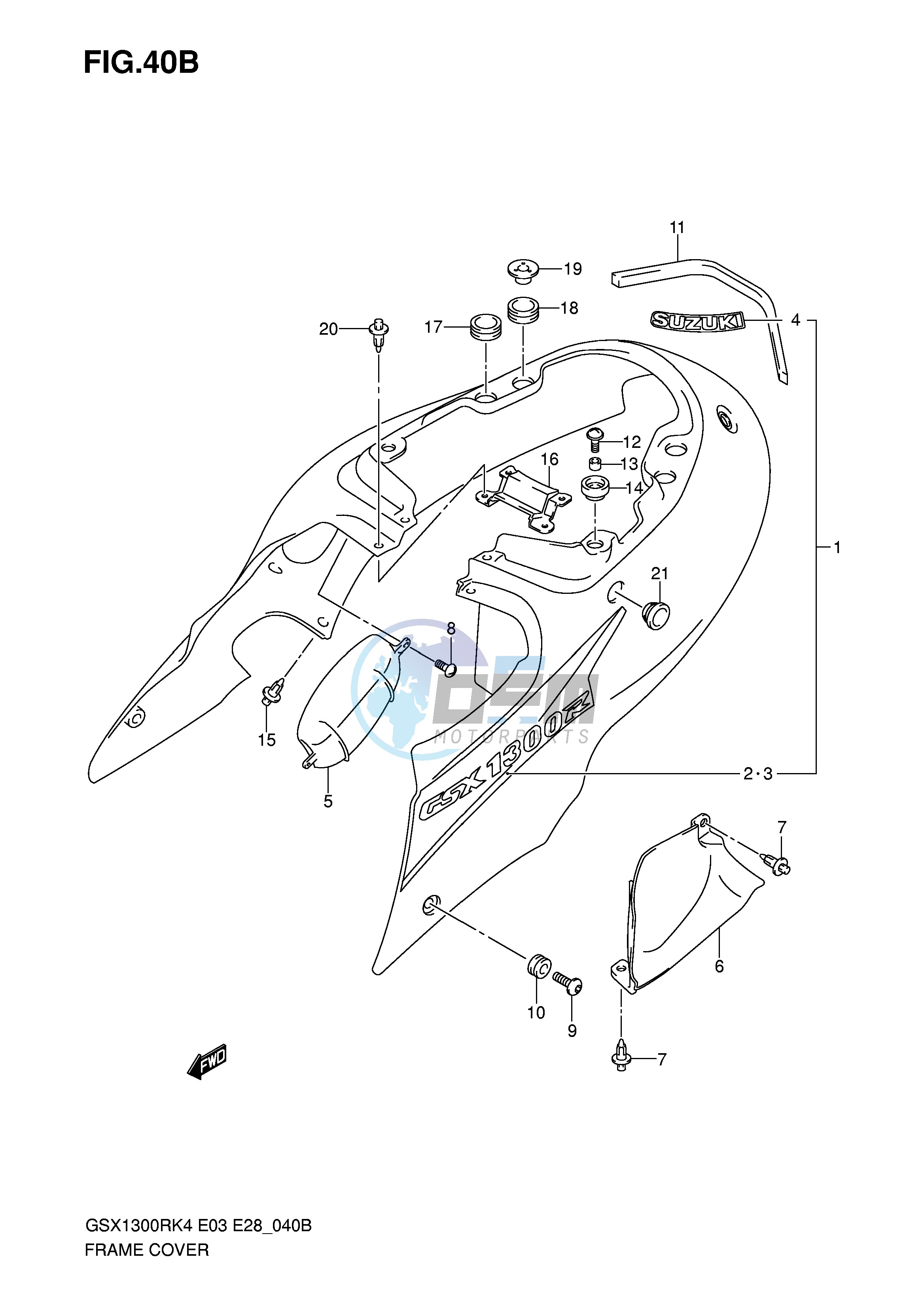 FRAME COVER (GSX1300RK6)