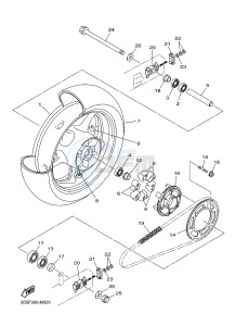 XJ6N 600 XJ6-N (NAKED) (20SV) drawing REAR WHEEL