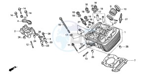 XL600V TRANSALP drawing CYLINDER HEAD (FRONT)