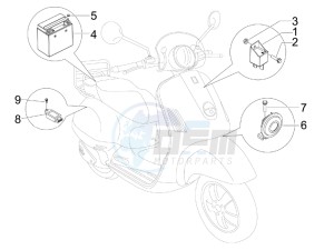 LXV 50 2T Navy drawing Control switches - Battery - Horn