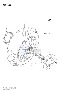 AN400 (E03) Burgman drawing REAR WHEEL (AN400AL1 E33)