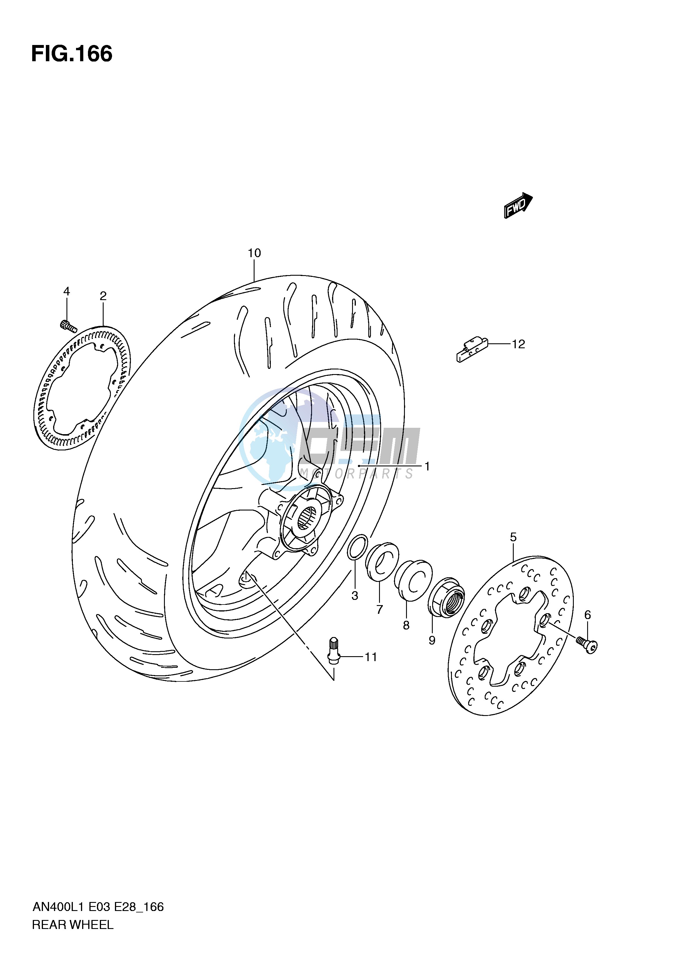 REAR WHEEL (AN400AL1 E33)