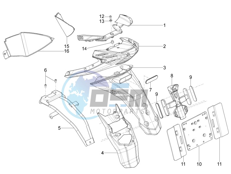 Rear cover - Splash guard