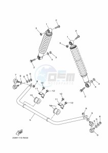 YFM700FWBD YFM7NKPAK (B5KE) drawing REAR SUSPENSION