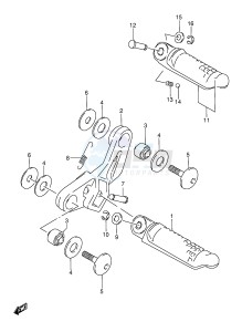 GSX600F (E2) Katana drawing FOOTREST