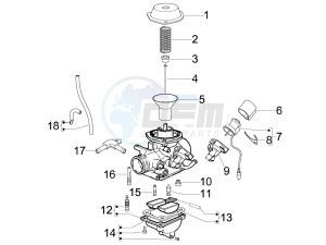 Beverly 125 Tourer e3 drawing Carburetors components