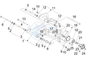 SR Max 125 drawing Swinging arm